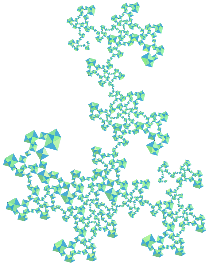 Tetrahemihexahedron dragon of Eve fractal