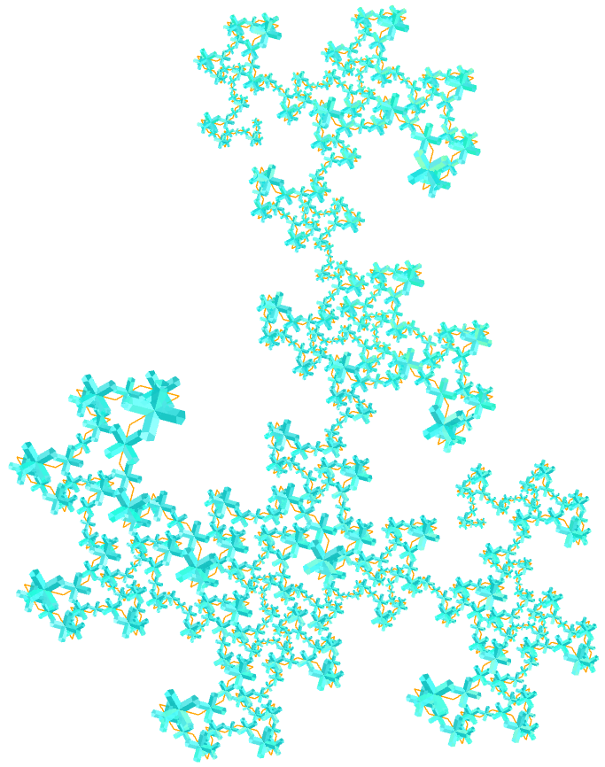 Hexahemioctacron dragon of Eve fractal