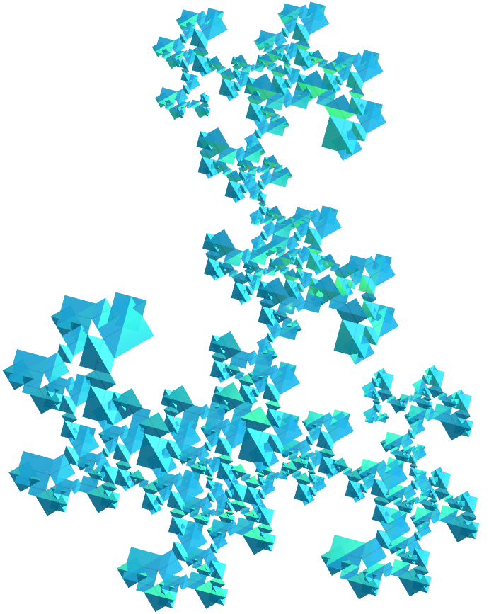 Tetrahedron dragon of Eve fractal