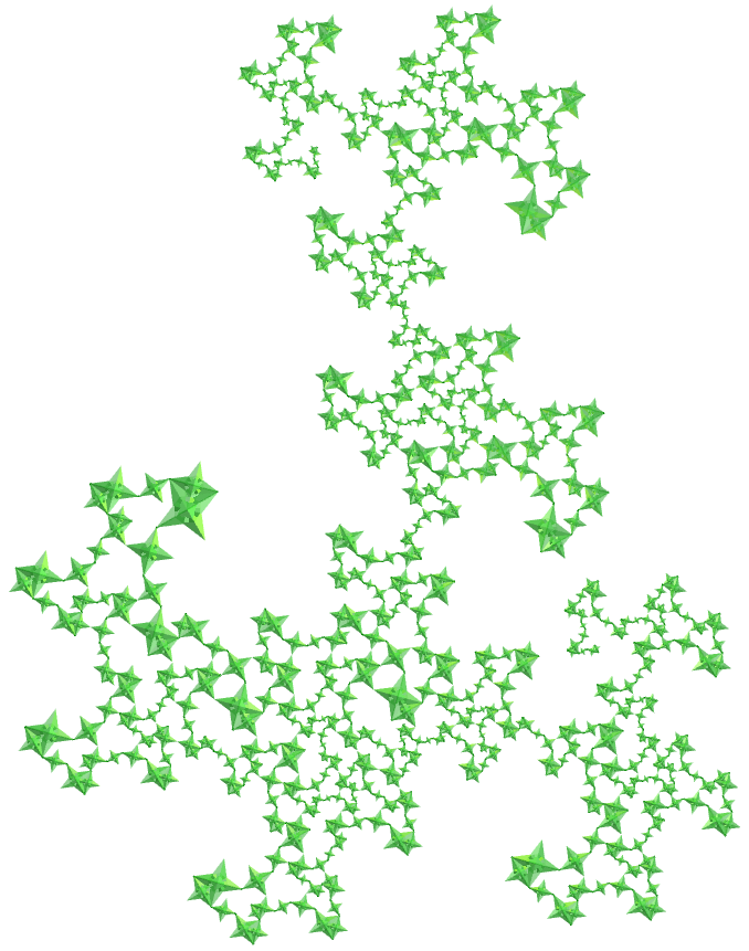 Great hexacronic icositetrahedron dragon of Eve fractal