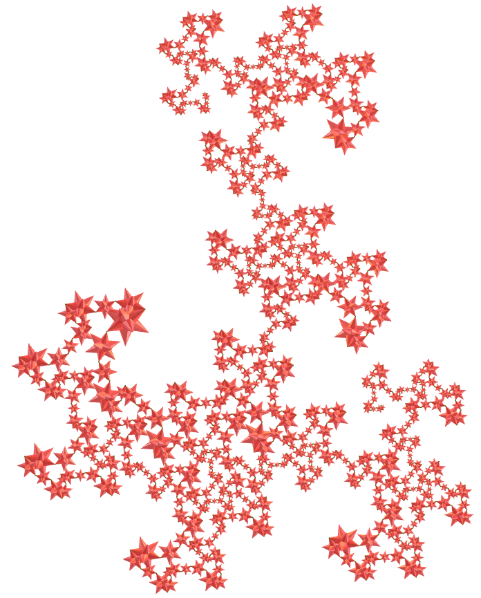 Small ditrigonal dodecacronic hexecontahedron dragon of Eve fractal