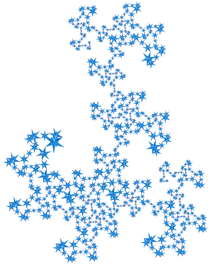 Great triambic icosahedron dragon of Eve fractal
