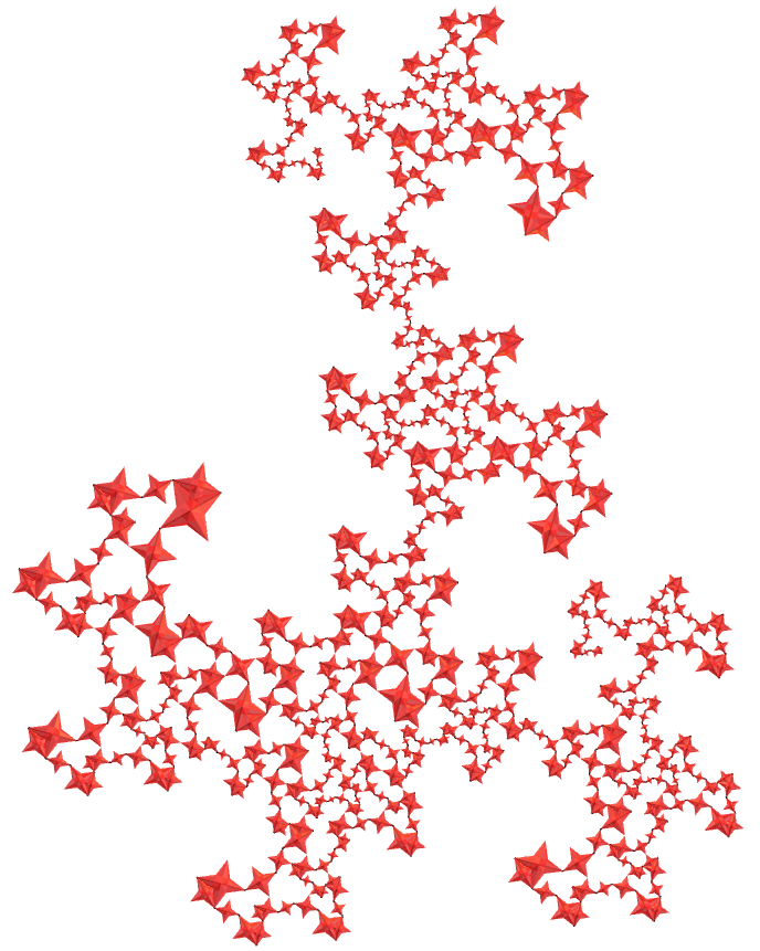 Small rhombihexacron dragon of Eve fractal