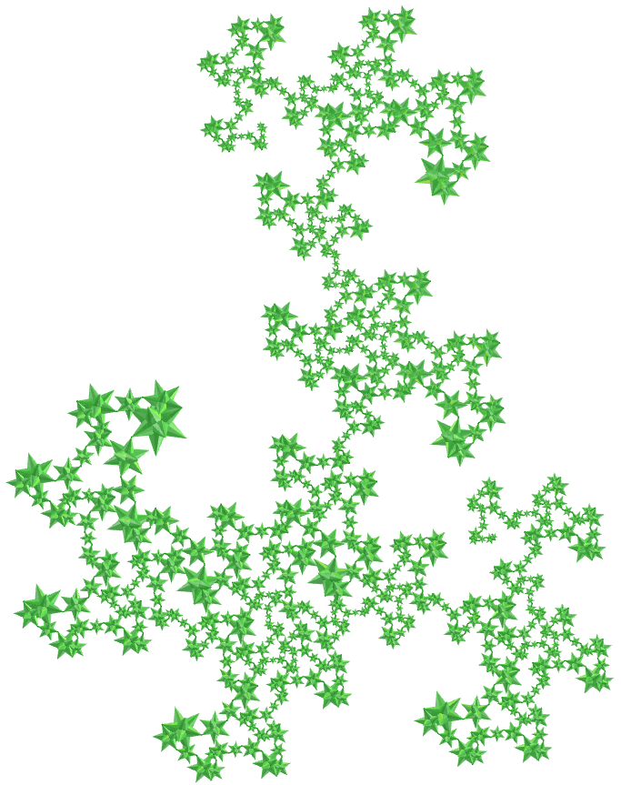 Small Dodecicosacron dragon of Eve fractal