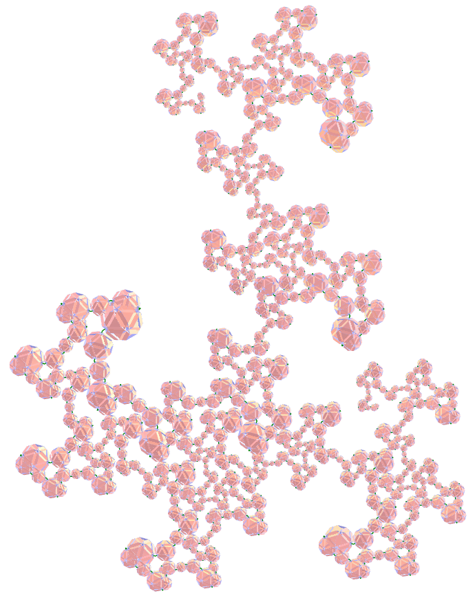 Small dodecicosahedron dragon of Eve fractal