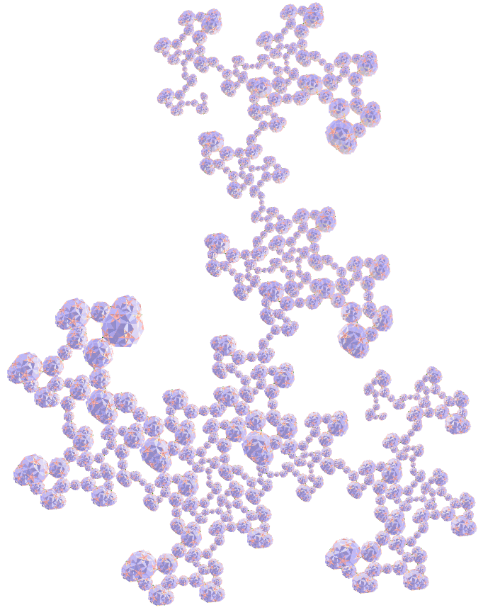 Rhombicosahedron dragon of Eve fractal