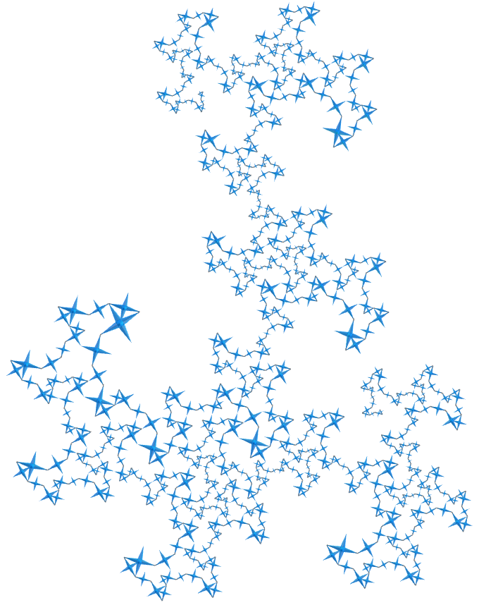 Tetradyakis hexahedron dragon of Eve fractal