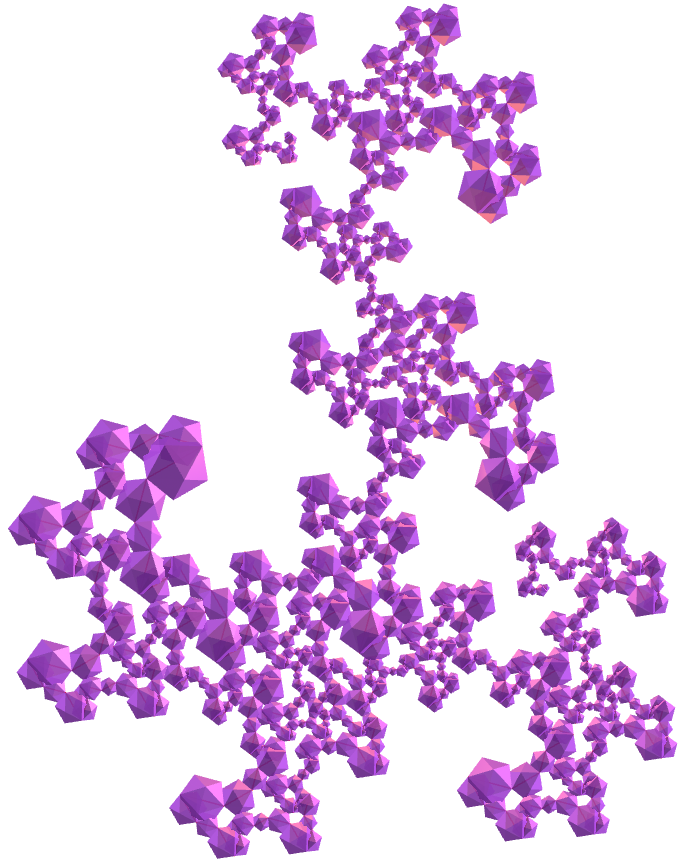 icosahedron dragon of Eve fractal
