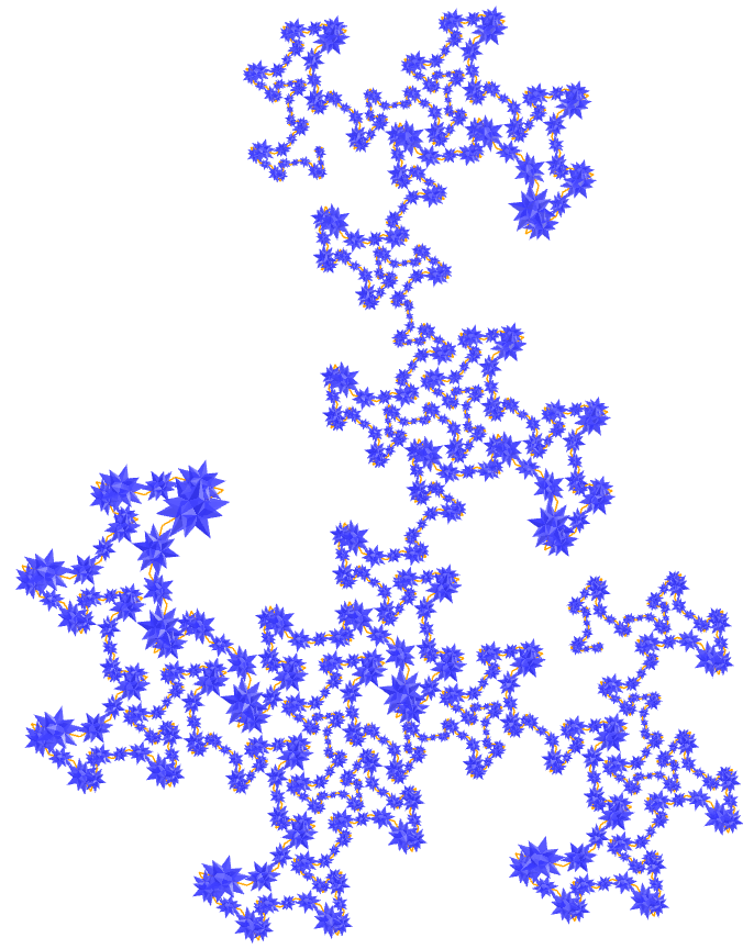 Great stellapentakis dodecahedron dragon of Eve fractal