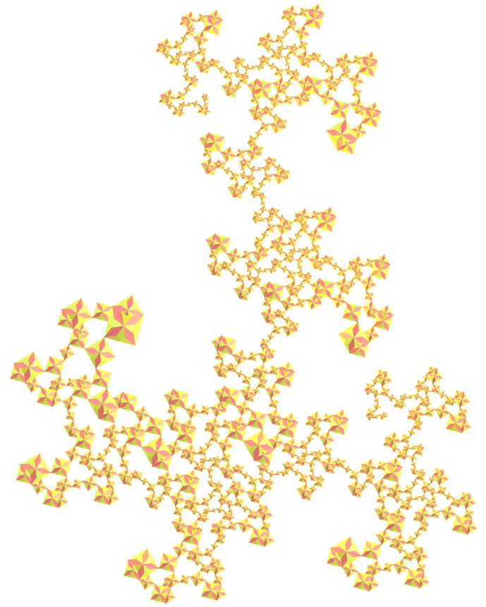 Joined truncated cube dragon of Eve fractal