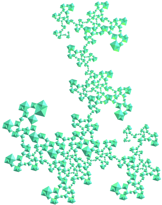 Octahedron dragon of Eve fractal