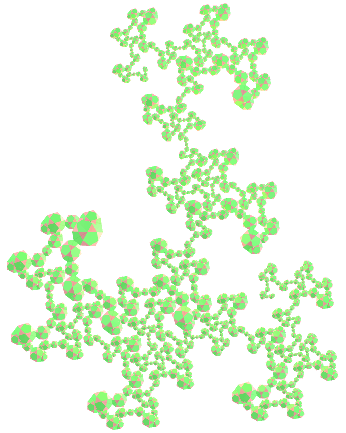 Icosidodecahedron dragon of Eve fractal