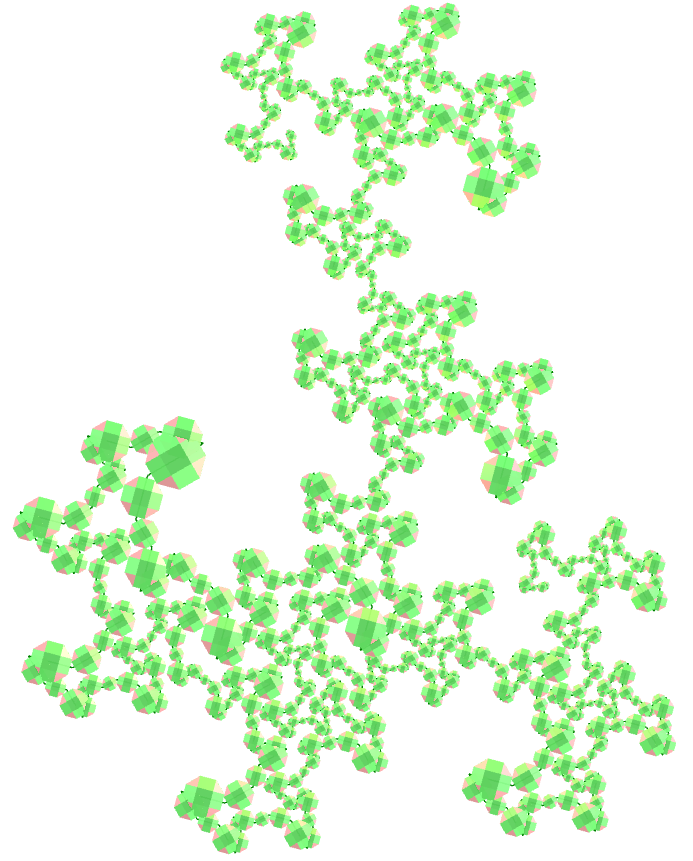Rhombicuboctahedron dragon of Eve fractal