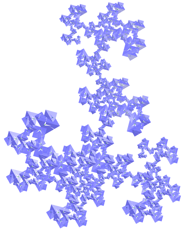 Hendecagonal dodecahedron dragon of Eve fractal