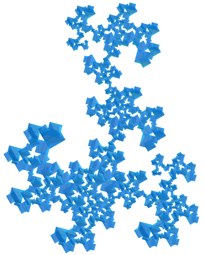 Triakis tetrahedron dragon of Eve fractal