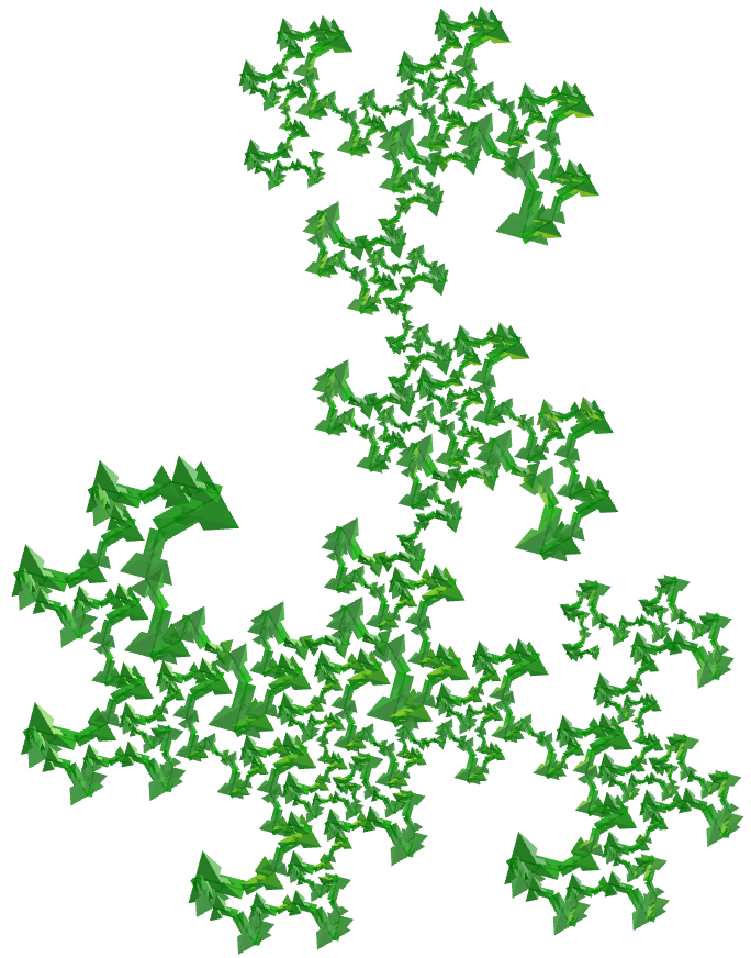 Heptagonal dodecahedron dragon of Eve fractal