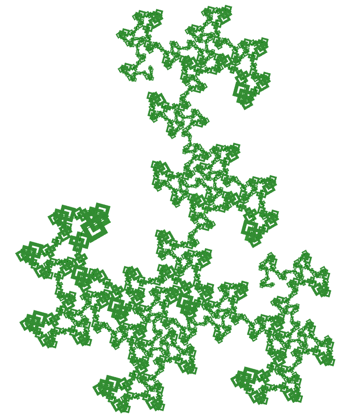 Hexagonal toroid dragon of Eve fractal