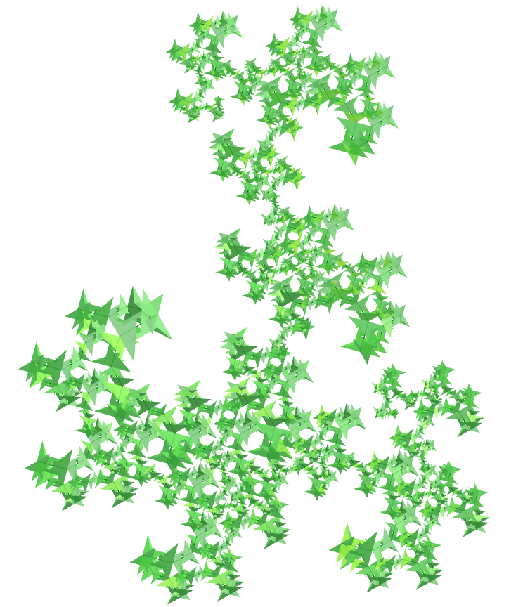 Hexagonal toroid dragon of Eve fractal
