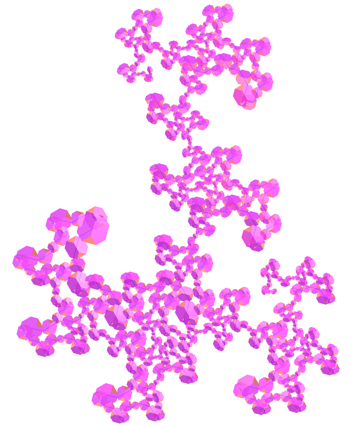 Regular map dragon of Eve fractal