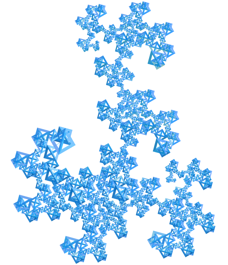 Regular map dragon of Eve fractal