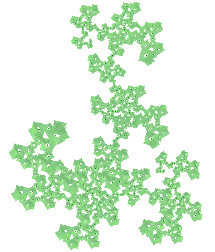 Regular map dragon of Eve fractal
