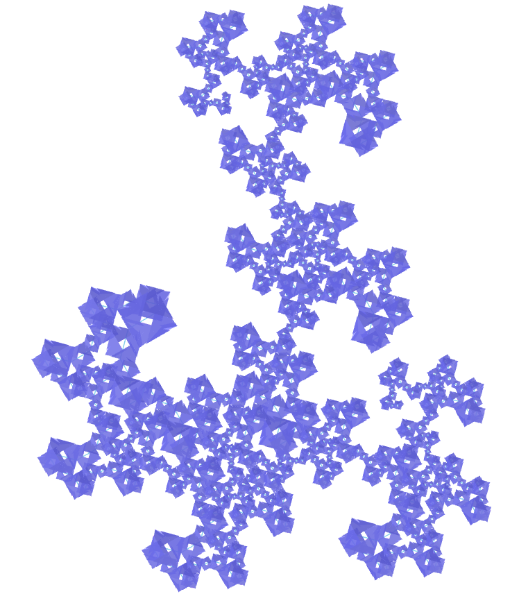 Regular map dragon of Eve fractal