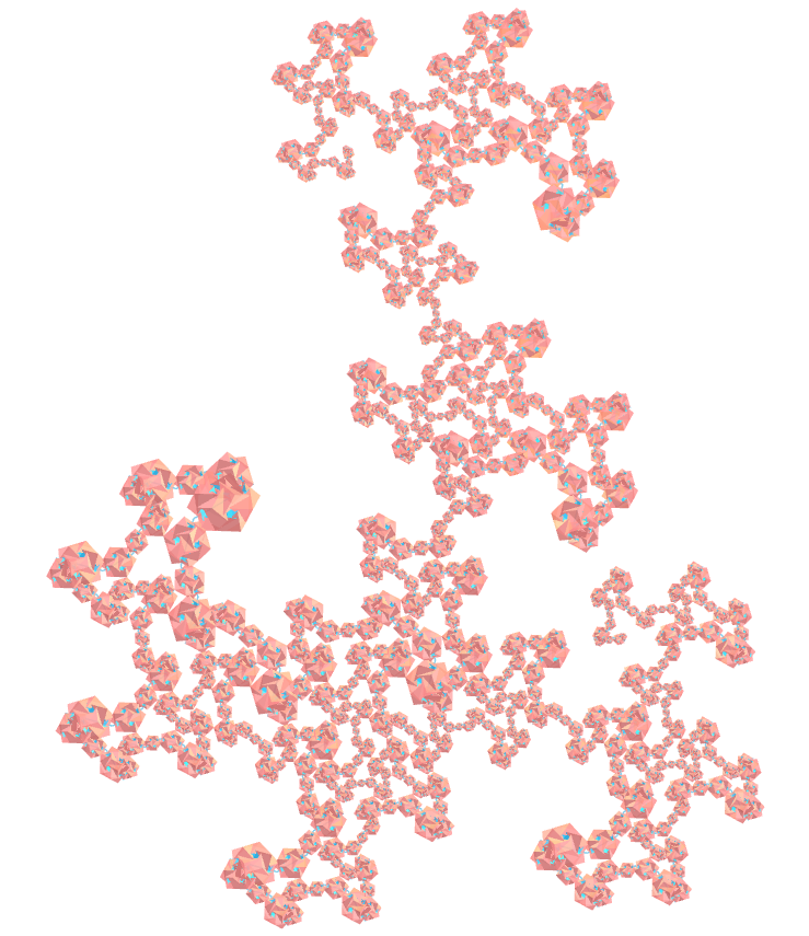 Regular map dragon of Eve fractal