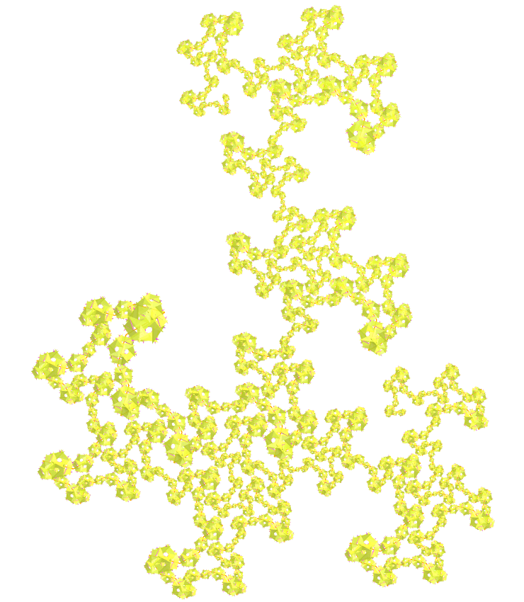 Regular map dragon of Eve fractal