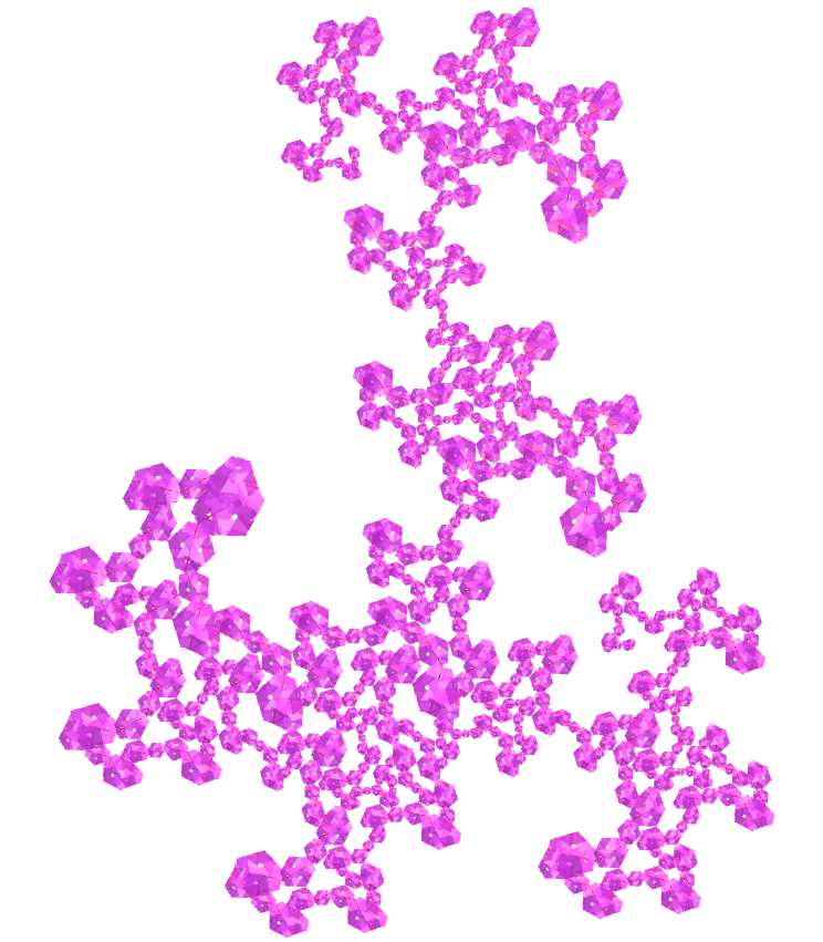 Regular map dragon of Eve fractal