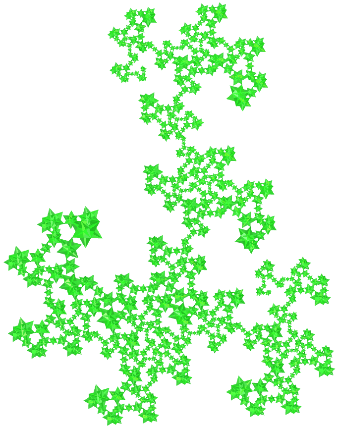 great icosahedron dragon of Eve fractal