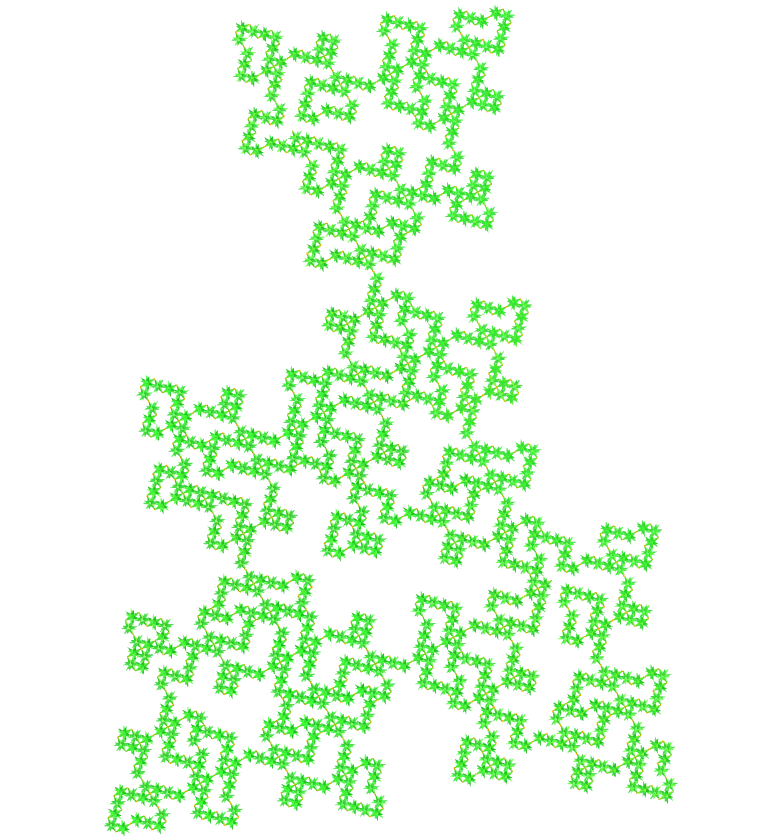 Great stellated dodecahedron E.T. curve fractal