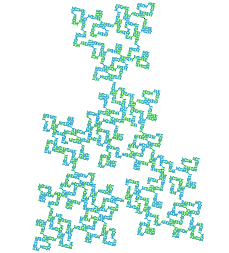 Tetrahemihexahedron E.T. curve fractal