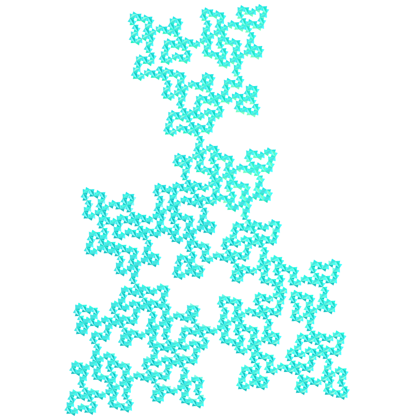 Jessens Orthogonal Icosahedron E.T. curve fractal