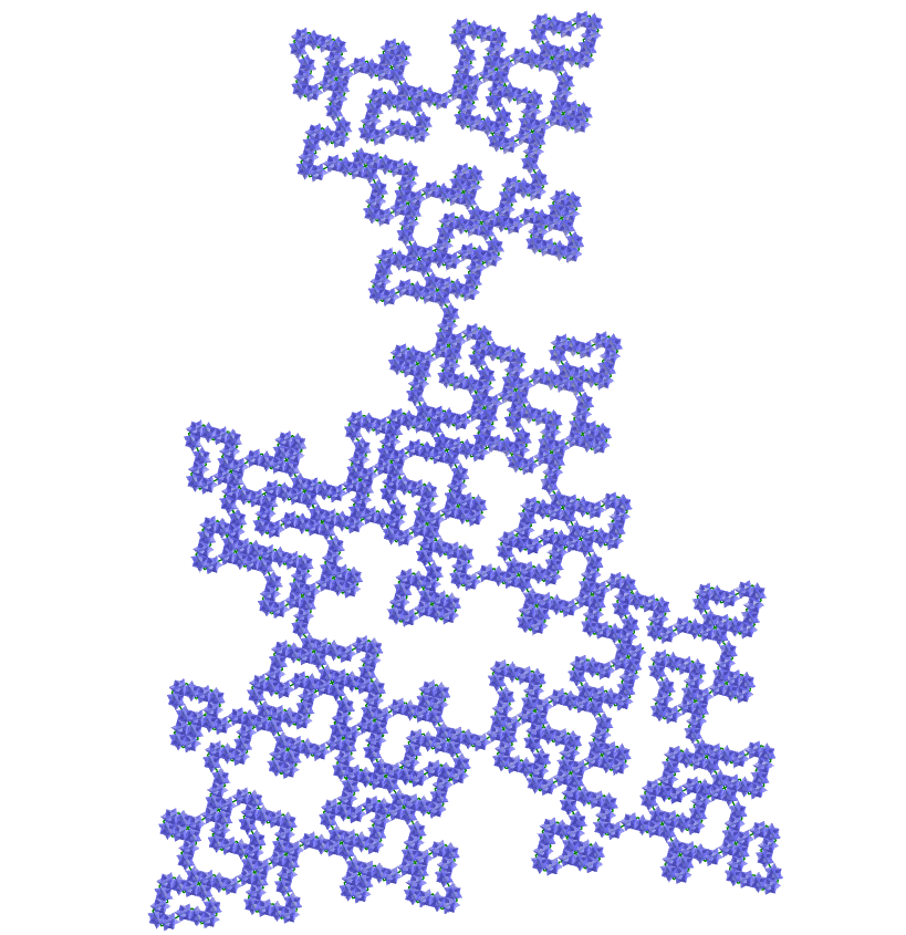 Medial rhombic triacontahedron E.T. curve fractal