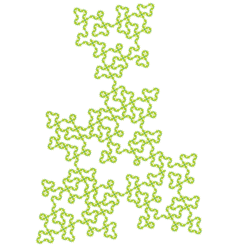 Medial triambic icosahedron E.T. curve fractal