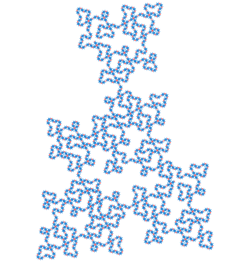 Great triambic icosahedron E.T. curve fractal
