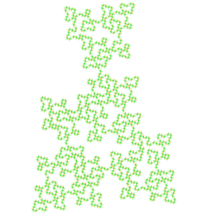 Great triakis octahedron E.T. curve fractal