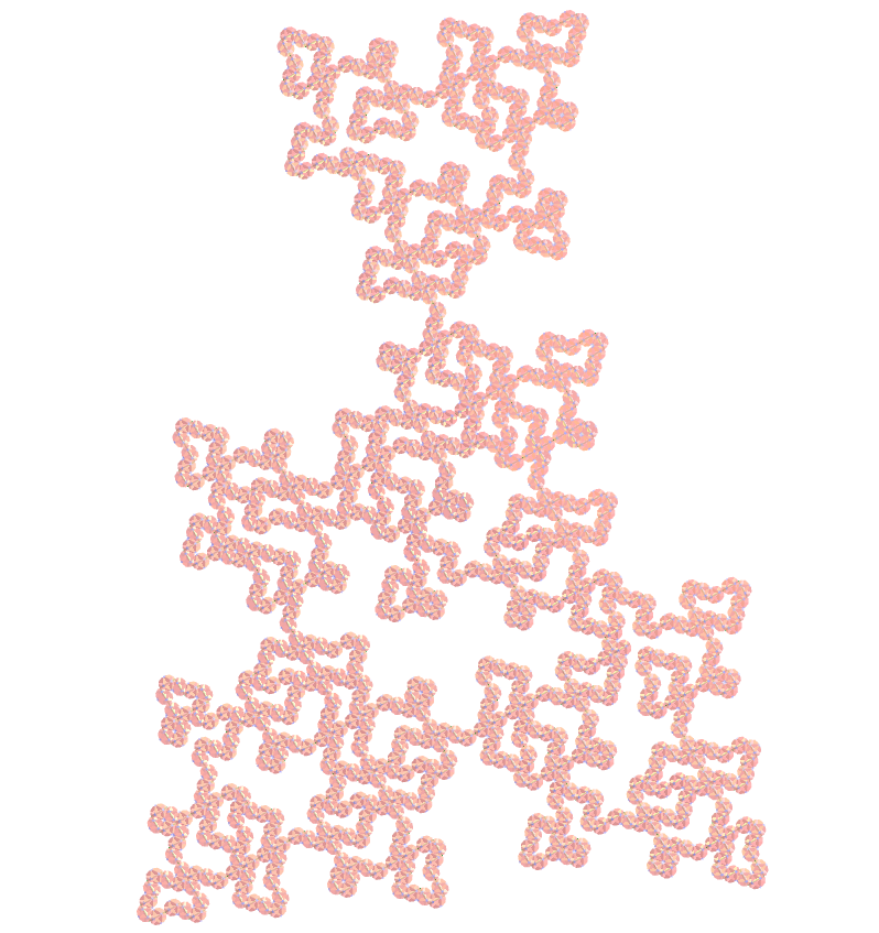 Truncated great dodecahedron E.T. curve fractal