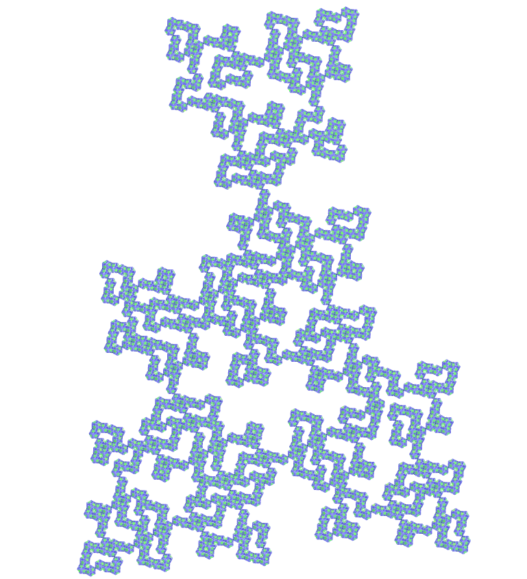 Truncated great icosahedron E.T. curve fractal