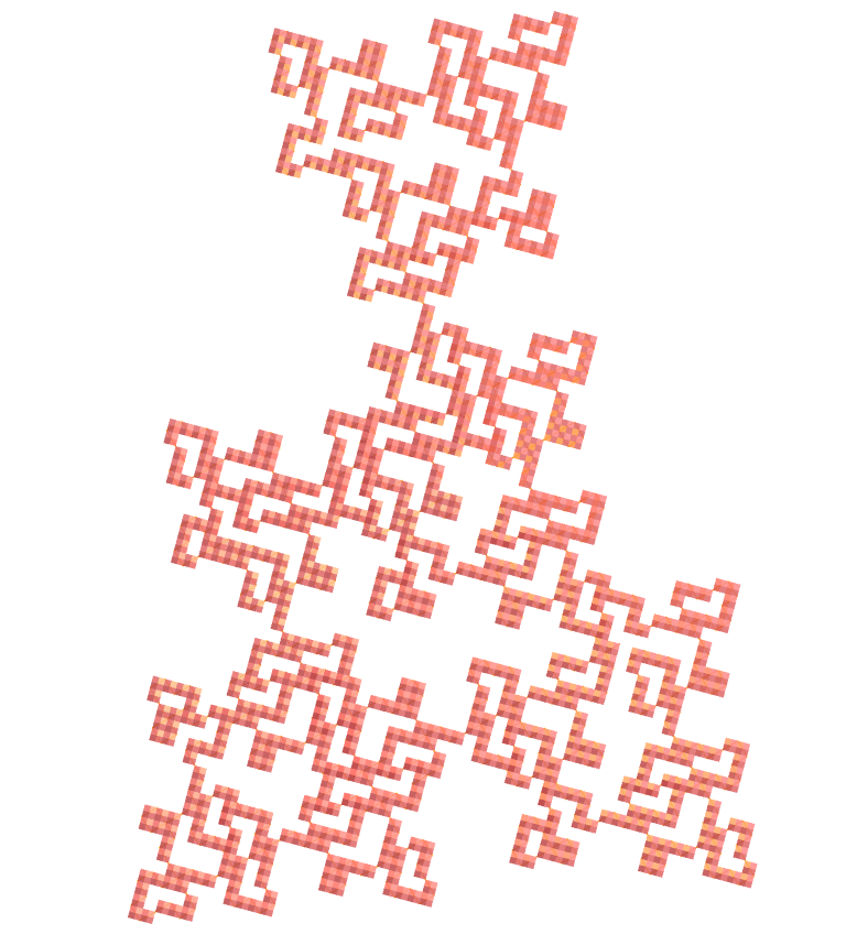 Rhombic dodecahedron E.T. curve fractal
