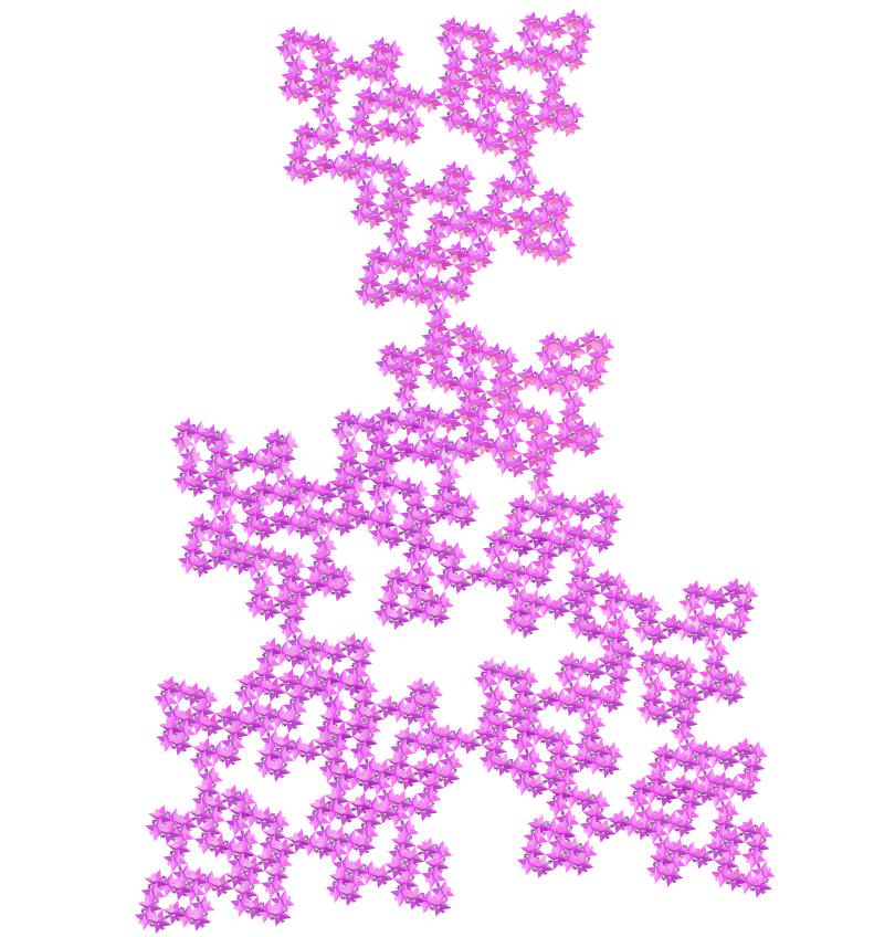 Klein map E.T. curve fractal