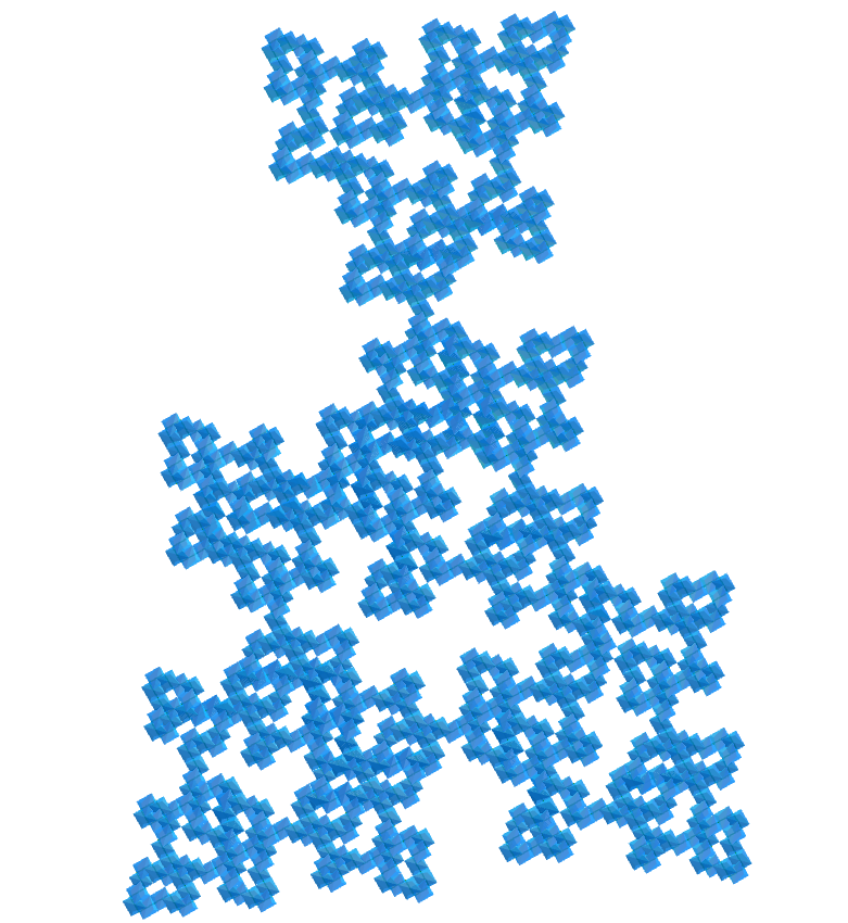 Triakis tetrahedron E.T. curve fractal