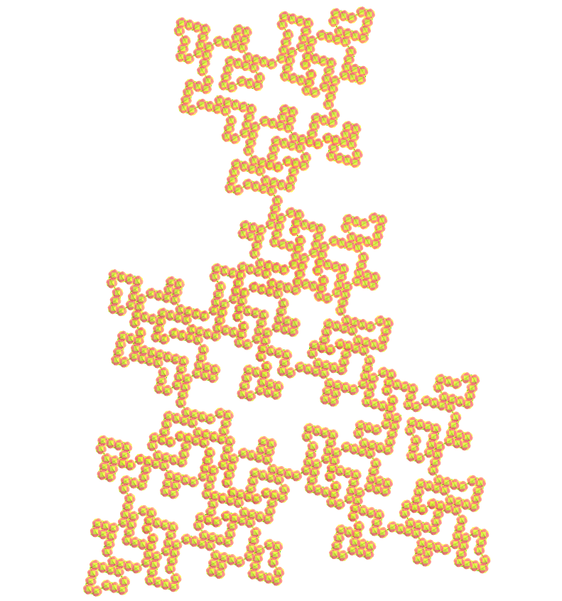 Biscribed orthokis propellor cube E.T. curve fractal