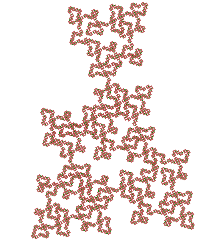Hexagonal toroid E.T. curve fractal