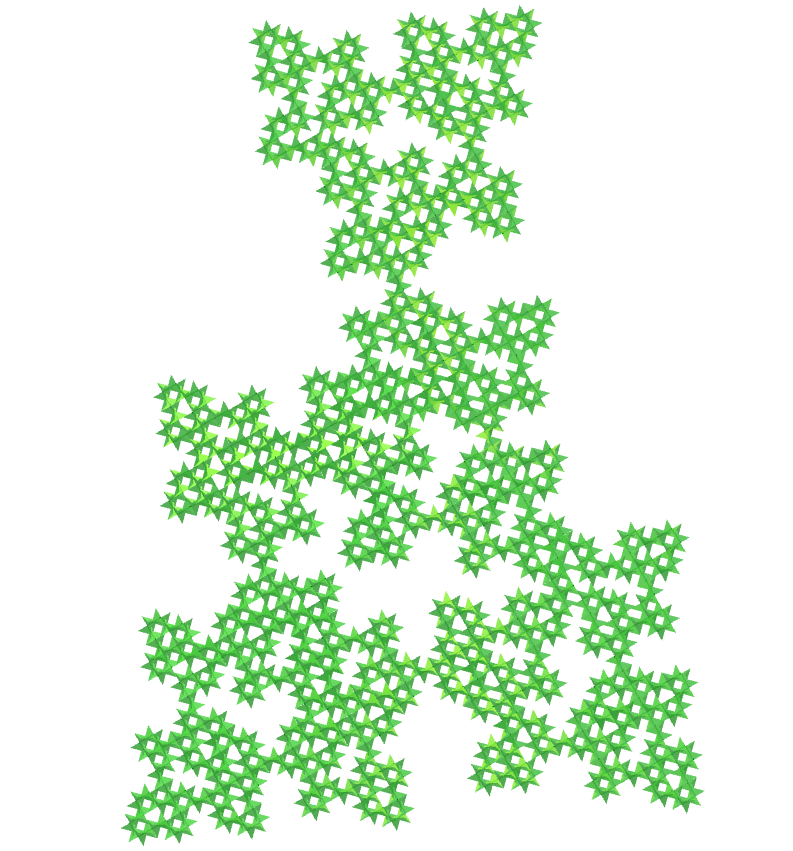 Hexagonal toroid E.T. curve fractal