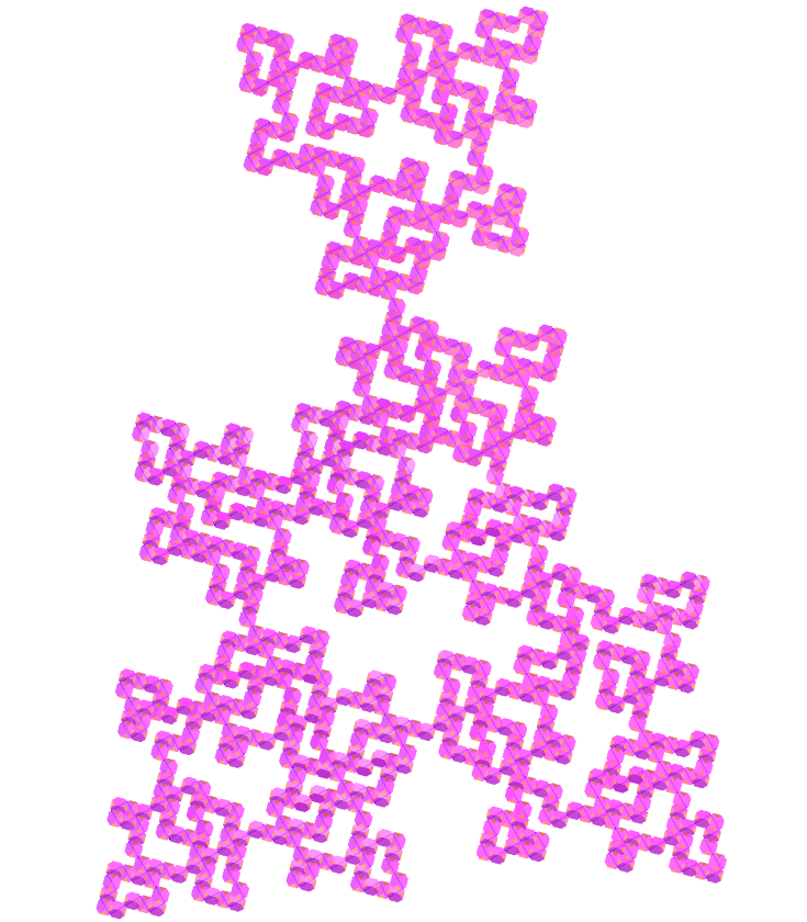 Regular map E.T. curve fractal