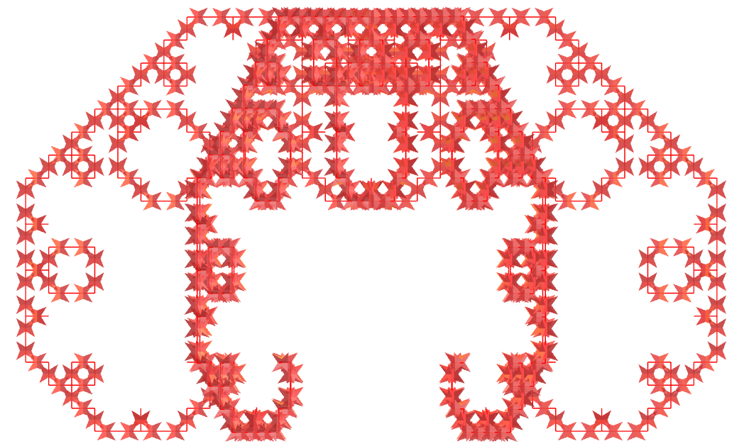 Concave Dodecahedron Lévy curve fractal
