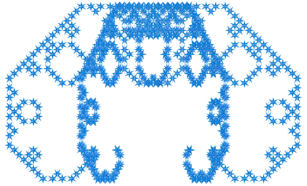 Great triambic icosahedron Lévy curve fractal