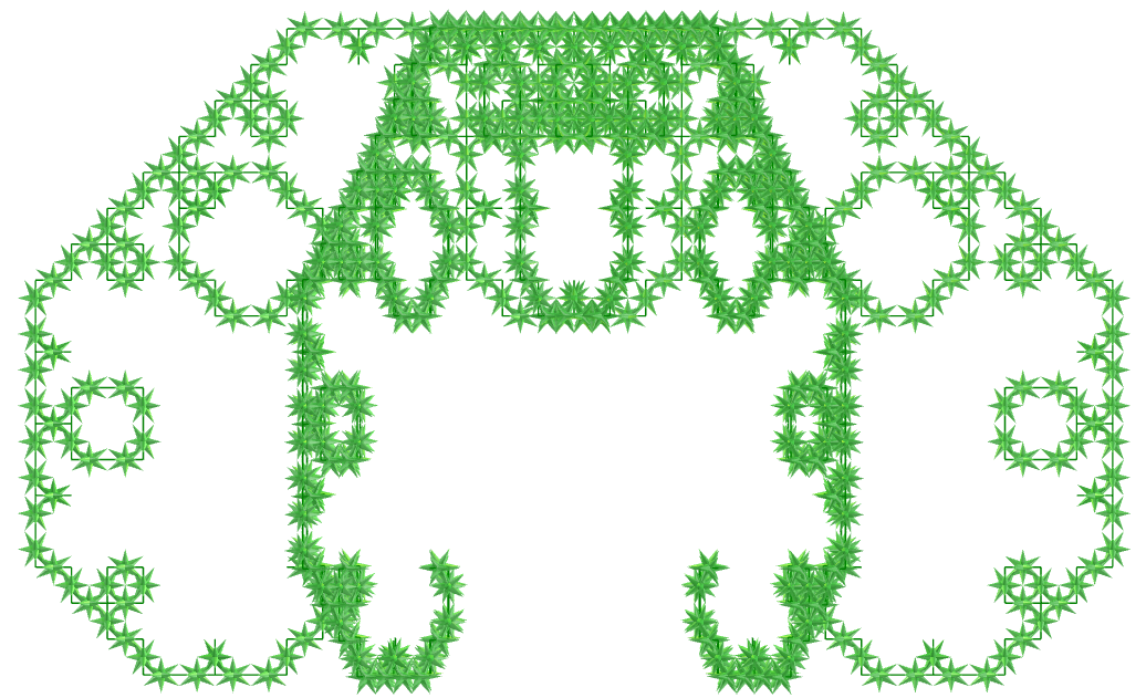 Medial disdyakis triacontahedron Lévy curve fractal
