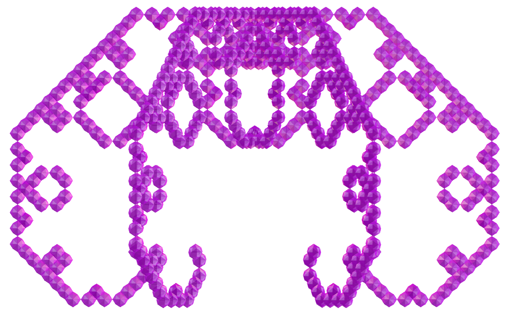 Disdyakis dodecahedron Lévy curve fractal